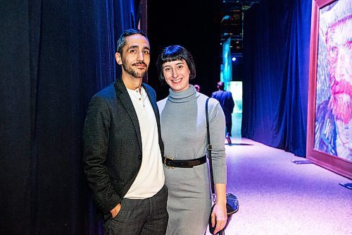 MIKAELA MACKENZIE / WINNIPEG FREE PRESS

Nick Granda (left) and Jill Ritchot at the Beyond Monet VIP preview night at the RBC Convention Centre on Thursday, Nov. 30, 2023.
Winnipeg Free Press 2023.