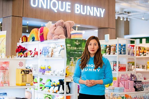 MIKAELA MACKENZIE / WINNIPEG FREE PRESS

 Fiona Zhao, owner of Unique Bunny, at their Pembina location on Friday, Dec. 1, 2023. Unique Bunny is leaving Osborne Village after eight and a half years, largely due to crime and worries about staff safety. For Gabby story.
Winnipeg Free Press 2023
