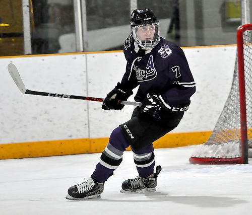 With 15 goals in five games, Vincent Massey Vikings sniper Carter Dittmer won the Victoria Inn high school hockey tournament scoring race with 20 points, three better than Steinbach Sabers forwards Colton Wiebe and Lucas Jolicoeur.
(Photo Jules Xavier/The Brandon Sun)
