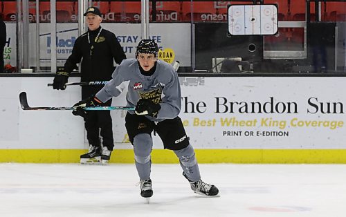 Overage defenceman Jackson DeSouza was acquired by the Brandon Wheat Kings on Thursday for fellow 2003-born defencmena Kayden Sadhra-Kang. (Perry Bergson/The Brandon Sun)
Dec. 4, 2023