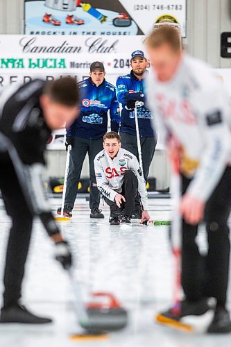 MIKAELA MACKENZIE / WINNIPEG FREE PRESS

Skip Ryan Wiebe at the DEKALB Superspiel in Morris on Monday, Dec. 4, 2023. For Taylor Allen story.
Winnipeg Free Press 2023