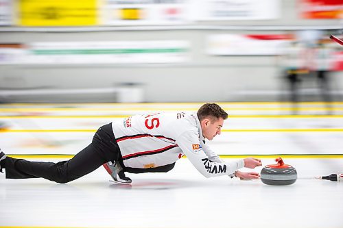 MIKAELA MACKENZIE / WINNIPEG FREE PRESS

Skip Ryan Wiebe at the DEKALB Superspiel in Morris on Monday, Dec. 4, 2023. For Taylor Allen story.
Winnipeg Free Press 2023