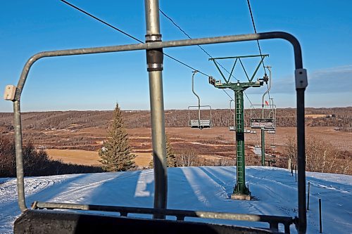 04122023
Thanks to the north-facing slope and snow-making capabilities, Ski Valley north of Minnedosa has more snow than the rest of the surrounding valley. 
(Tim Smith/The Brandon Sun)