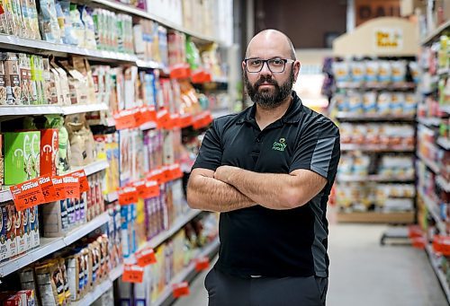 JOHN WOODS / WINNIPEG FREE PRESS
Kevin Schmidt, co-owner of Downtown Family Foods, is photographed in his store in Winnipeg Monday, December 4, 2023. Retail theft is up.

Reporter: kitching