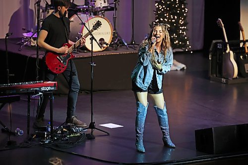 04122023
Country music artist and JUNO Award winner Jess Moskaluke performs with her band for a large crowd at the Western Manitoba Centennial Auditorium on Monday evening as part of her Winter Wonderland Tour.
(Tim Smith/The Brandon Sun)