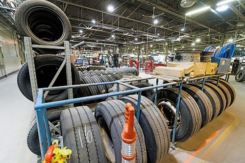 MIKE DEAL / WINNIPEG FREE PRESS
Tires sit waiting to be put on or repaired in the Maintenance building.
The Winnipeg Transit Service and Maintenance buildings at 421 Osborne Street.
See AV Kitching story
231205 - Tuesday, December 05, 2023.