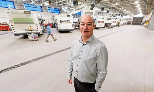 MIKE DEAL / WINNIPEG FREE PRESS
Don Glowatsky, Manager, Plant and Equipment, Winnipeg Transit.
The Winnipeg Transit Service and Maintenance buildings at 421 Osborne Street.
See AV Kitching story
231205 - Tuesday, December 05, 2023.