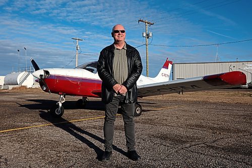 Brandon Flight Centre CEO David Creighton in front of a Piper Cherokee 140 outside the BFC hangar on Wednesday afternoon. (Photos by Tim Smith/The Brandon Sun)