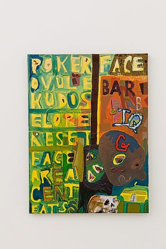 MIKE DEAL / WINNIPEG FREE PRESS
Craig Love, Poker face, 2017, oil on linen.
Centre for Cultural and Artistic Practices (C&#x2019;cap) is a new contemporary art gallery in downtown Winnipeg. The gallery was previously called Blinker but has been recently been rebranded to better fit director Luther Konadu&#x2019;s goals of highlighting visual art and the community that surrounds it.
The inaugural C&#x2019;cap show, &#x201c;the language is in the drifts&#x201d;, features seven Winnipeg-based artists at different points of their artistic practices and works of art that inhabit multiple mediums, forms, or points of reference.
See Eva Wasney story
231204 - Monday, December 04, 2023.
