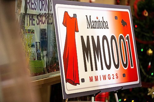 MIKAELA MACKENZIE / WINNIPEG FREE PRESS
	
New MMIWG licence plates are launched at Ka Ni Kanichih on Friday, Dec. 8, 2023. For Malak story.
Winnipeg Free Press 2023