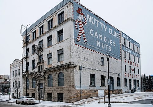 JOHN WOODS / WINNIPEG FREE PRESS
Scott-Bathgate Nutty Club building on Lombard photographed Sunday, December 10, 2023. 

Reporter: ?