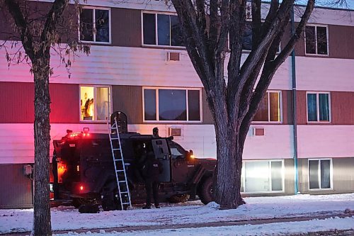 Brandon Police Service's armoured rescue vehicle was deployed on Tuesday evening during a mental health call. (Geena Mortfield/The Brandon Sun)