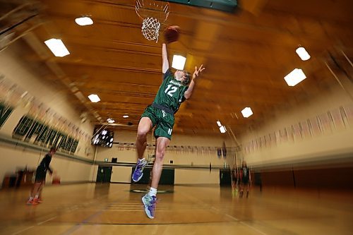 Kal-El Wilson winds up to dunk the ball at Neelin, where the BSSI kicks off with the host Spartans playing the Carberry Cougars today at 2:15 p.m. (Tim Smith/The Brandon Sun)