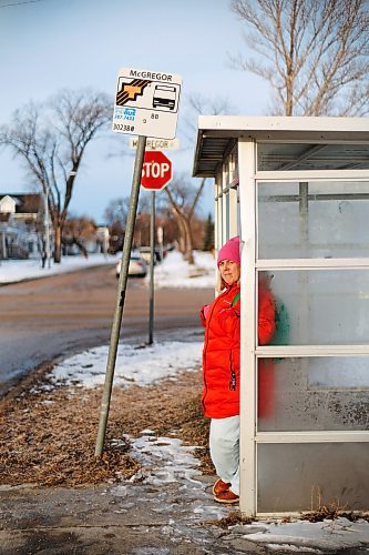 MIKE DEAL / WINNIPEG FREE PRESS
Tanis Baydak used Winnipeg Transit for 12 weeks, bussing from the North End to the University of Manitoba, before stopping because it was too unreliable.
See Gabrielle Piche and Maggie Macintosh stories
231215 - Friday, December 15, 2023.