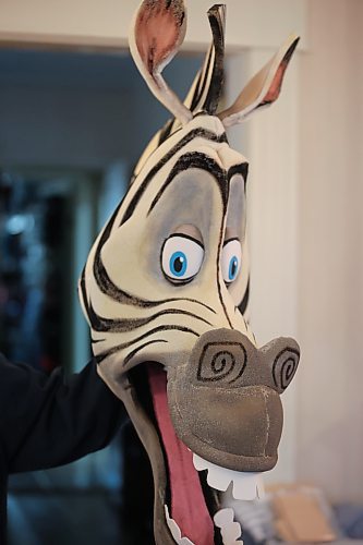 Marilyn Hardy's version of Marty the Zebra from the Madagascar movie. Hardy made these for a local theatre company. (Kyla Henderson/The Brandon Sun) 