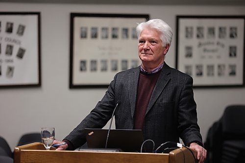 Brandon's director of parks and recreation services, Perry Roque, presented options to city council on making the washrooms at Princess Park more vandalism resistant and publicly accessible at a special meeting on Monday. (Colin Slark/The Brandon Sun)