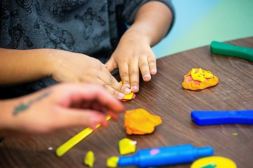 MIKAELA MACKENZIE / WINNIPEG FREE PRESS
	
Dennis Linklater (six) makes a pizza with plasticine at the Young Designer Program at Weston School on Wednesday, Dec. 13, 2023. For Maggie story.
Winnipeg Free Press 2023