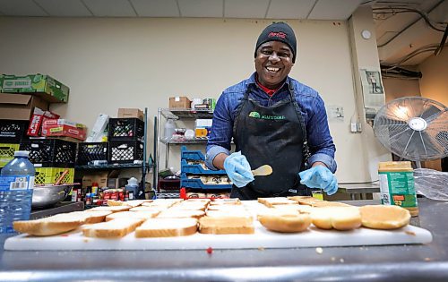 RUTH BONNEVILLE / WINNIPEG FREE PRESS

LOCAL - Agape / LG

Photo of Agape Table volunteer, Anthony Imhanlahimi, from Nigeria, all smiles as he makes sandwiches for clients Monday. 

Lieutenant-governor to visit Agape Table to kick off Sharing Hope Initiative

Lt.-Gov. Anita Neville, visits  Agape Table on Monday to deliver over 300 pounds of non-perishable food items donated by guests of Government House as part of the Lieutenant Governor&#x573; Sharing Hope Initiative, a program started by Neville this past September.

Recognizing that access to nutritious food is a fundamental human right, the vision of Lt.Gov. Neville in establishing the Lieutenant Governor&#x573; Sharing Hope Initiative is to use her voice to raise awareness about food insecurity and support shelters and food banks through the ongoing collection of non-perishable food items at Government House events.

Lt.-Gov. Neville intends to support different organizations throughout Manitoba for the duration of her time in office.

Dec 18th,  2023