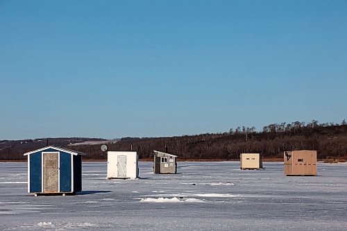 18122023
Ice fishing shacks dot Minnedosa Lake on a quiet and clear Monday. (Tim Smith/The Brandon Sun)