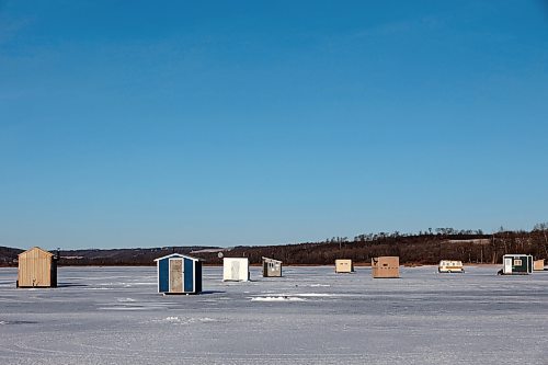 18122023
Ice fishing shacks dot Minnedosa Lake on a quiet and clear Monday. (Tim Smith/The Brandon Sun)