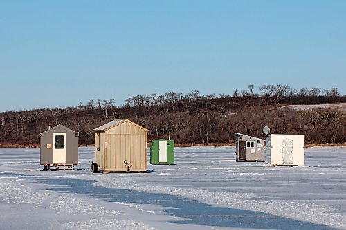 18122023
Ice fishing shacks dot Minnedosa Lake on a quiet and clear Monday. (Tim Smith/The Brandon Sun)