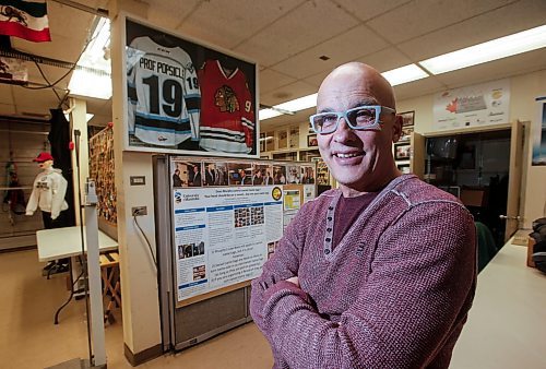 JOHN WOODS / WINNIPEG FREE PRESS
Professor and thermophysiologist, Gordon Giesbrecht. a.k.a. Professor Popsicle, is photographed in his office/research lab at the University of Manitoba in Winnipeg Monday, December  18, 2023. Giesbrecht is retiring Friday.

Reporter: rollason