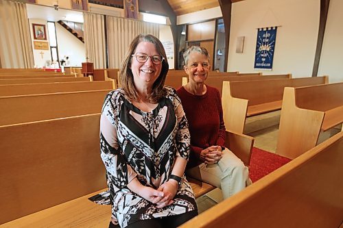 Carole McCurry (left) was a member of St. George's Anglican Church and Kathy Maxon (right) a member of Redeemer Lutheran Church before their churches merged back in September. They said they've enjoyed hearing more voices singing during services since the merger and learning about each other's customs and traditions. (Colin Slark/The Brandon Sun)