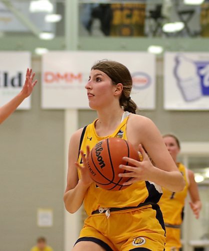 Katelynn Visser is coming off the bench for solid minutes as a forward after playing point guard in high school. (Thomas Friesen/The Brandon Sun)