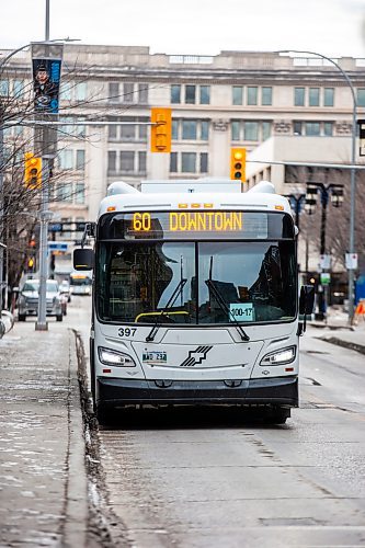 MIKAELA MACKENZIE / WINNIPEG FREE PRESS
	
Winnipeg Transit buses on Graham Avenue on Wednesday, Dec. 20, 2023. For transit series.
Winnipeg Free Press 2023