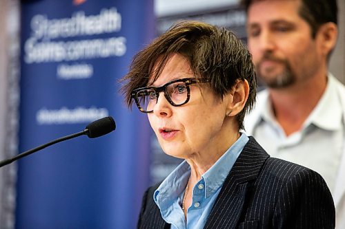 MIKAELA MACKENZIE / WINNIPEG FREE PRESS
	
Dr. Patricia Birk, provincial specialty lead of pediatrics and child health at Shared Health, speaks to the media about a spike in children&#x573; respiratory viruses at the HSC on Thursday, Dec. 21, 2023. For story.
Winnipeg Free Press 2023