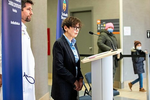 MIKAELA MACKENZIE / WINNIPEG FREE PRESS
	
Dr. Patricia Birk, provincial specialty lead of pediatrics and child health at Shared Health, speaks to the media about a spike in children&#x573; respiratory viruses at the HSC on Thursday, Dec. 21, 2023. For story.
Winnipeg Free Press 2023