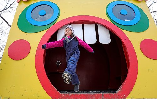 RUTH BONNEVILLE / WINNIPEG FREE PRESS

Standup

Aska Nihas (5yrs), jumps out of the funhouse warming hut.toward her mom while playing outside at the Forks as the two  enjoy the warm, December weather Thursday. 


Dec 21st,  2023