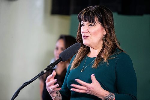 MIKAELA MACKENZIE / WINNIPEG FREE PRESS
	
Minister Bernadette Smith speaks about the RAAM clinic at the Aboriginal Health and Wellness Centre on Tuesday, Dec. 12, 2023. For Danielle story.
Winnipeg Free Press 2023