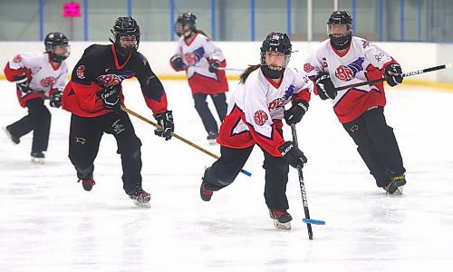 RUTH BONNEVILLE / WINNIPEG FREE PRESS

Sports - Ringette 

Ringette League's  U19A All-Star Game at Seven Oaks Arena Winnipeg Wednesday.  The team wearing the black and red jersey's beat the white jerseys 7 - 4.

See Josh's story.

Dec 27th, 2023