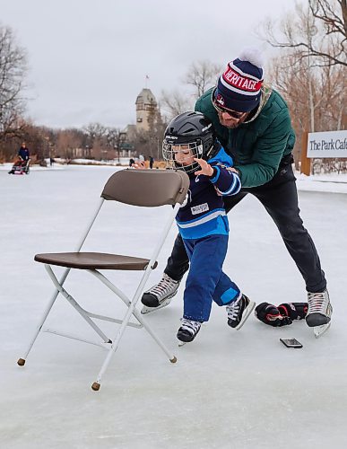 RUTH BONNEVILLE / WINNIPEG FREE PRESS

Standup - Skating

Taylor McPhail (31/2), learns to skate with the help of his dad, David McPhail, and  the support of a chair, at the Assiniboine Park, Duck Pond on Tuesday.  

After toughing it tout hrough a few falls, Taylor started to get the hang of it even though it was only his  2nd time out skating.  


Jan 02, 2024