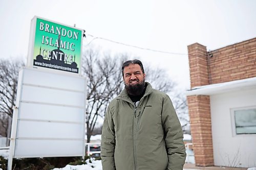 04012024
Amir Farooq, president for the Brandon Islamic Centre on 10th Street, outside the centre on Thursday. The centre is hoping to buy land for a larger building just outside Brandon city limits in the RM of Cornwallis and is planning to make a presentation to Brandon City Council about their plans this coming year. 
(Tim Smith/The Brandon Sun)