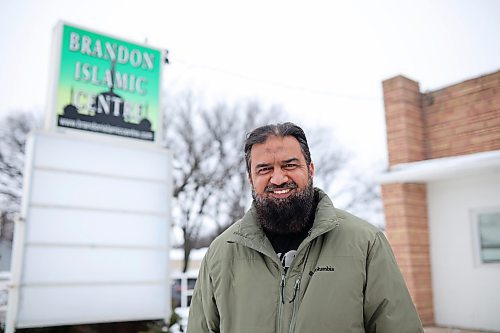 04012024
Amir Farooq, President for the Brandon Islamic Centre on 10th Street, outside the centre on Thursday. The centre is hoping to buy land for a larger building just outside Brandon city limits in the RM of Cornwallis and is planning to make a presentation to Brandon City Council about their plans this coming year. 
(Tim Smith/The Brandon Sun)