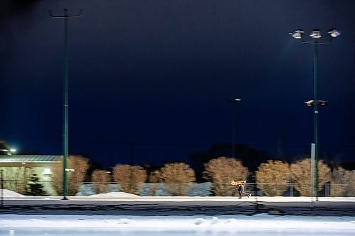 MIKAELA MACKENZIE / WINNIPEG FREE PRESS
	
Cassandra Ttrault speed skates at the Susan Auch Oval on Thursday, Jan. 4, 2024.  For Taylor Allen story.
Winnipeg Free Press 2023