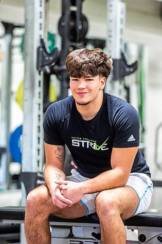 MIKAELA MACKENZIE / WINNIPEG FREE PRESS
Asun Ducharme, one of the premier linebackers in the province with the Dakota Lancers, at Strive Fitness and Therapy on Friday, Jan. 5, 2024. Asun's impoverished upbringing on a reserve in northern Manitoba turned out to be his motivation to excel on the football field, and he is now fielding offers from university programs across the country. For Josh story.
Winnipeg Free Press 2023