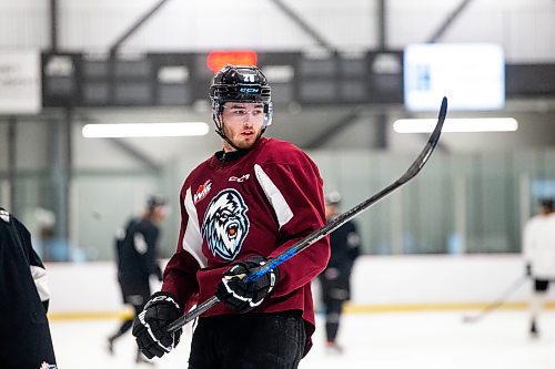 MIKAELA MACKENZIE / WINNIPEG FREE PRESS
 
Conor Geekie (28) at practice at The RINK in Winnipeg on Tuesday, May 9, 2023. For Josh story.

Winnipeg Free Press 2023.