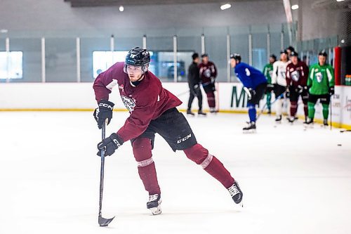 MIKAELA MACKENZIE / WINNIPEG FREE PRESS
 
Conor Geekie (28) at practice at The RINK in Winnipeg on Tuesday, May 9, 2023. For Josh story.

Winnipeg Free Press 2023.