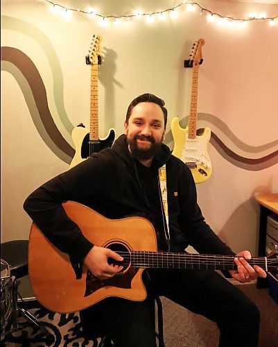 Musician Mike Lamb recently recorded his own songs at a studio in Winnipeg. Lamb is excited to release the first later this month. (Kyla Henderson/The Brandon Sun)