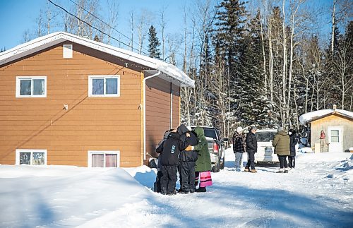 JESSICA LEE / WINNIPEG FREE PRESS

Family members hug at the site of where a house formerly stood on February 16, 2022. A fire occurred on February 12, 2022 and took the lives of three children: Kolby North, 17, Jade North, 13 and Reid North, 3.

Reporter: Danielle
