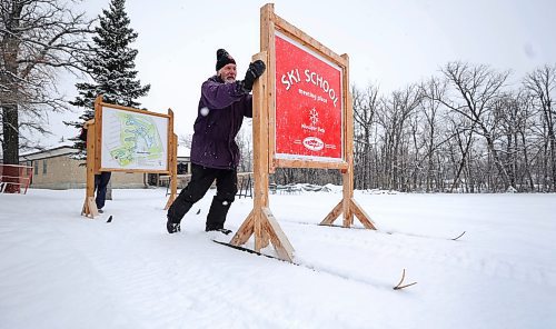 RUTH BONNEVILLE / WINNIPEG FREE PRESS

LOCAL - weather

Windsor Park Nordic Centre preps to officially open its doors this Friday after being closed to the public due to lack of snow.  Laurie Penton, manager of the centre says that there are many skiers in the province that are thrilled to see the recent snow fall and that the centre is opening.  

Longtime members, Andy Dwilow (purple) and Richard Huybers slide out the ski school sign near the start of the ski trails Wednesday. 

Windsor Park Nordic Centre is a not-for-profit nordic recreational facility maintained and operated by the Cross Country Ski Association of Manitoba and is mostly run by volunteers who also love skiing.  

Jan 10th, 2024