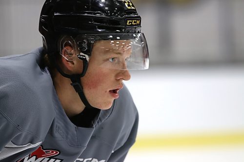 Evan Groening, shown during his tenure with the Brandon Wheat Kings, was dealt to the Prince George Cougars for a late-round pick on Wednesday. He is currently skating with the Manitoba Junior Hockey League's Virden Oil Capitals. (Photo Perry Bergson/The Brandon Sun)
