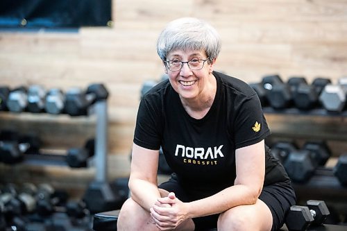 MIKAELA MACKENZIE / WINNIPEG FREE PRESS
	
Yvonne Morier at Norak Crossfit on Wednesday, Jan. 10, 2024. Morier has been lifting weights since she retired, and has noticed a real difference in her strength, stamina, and endurance. For AV Kitching story.
Winnipeg Free Press 2023