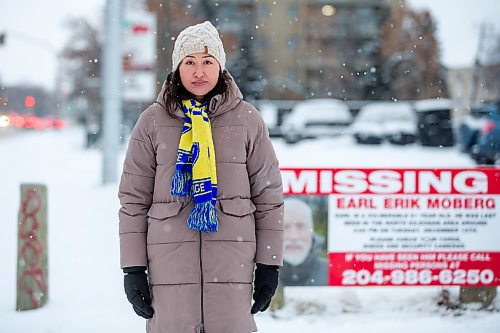 MIKAELA MACKENZIE / WINNIPEG FREE PRESS
	
Britt Moberg, daughter of missing 81-year-old Earl Moberg, in the area he was last heard from on Wednesday, Jan. 10, 2024. The Bear Clan was central in helping to organize and lead community searches. For Tyler story.
Winnipeg Free Press 2023