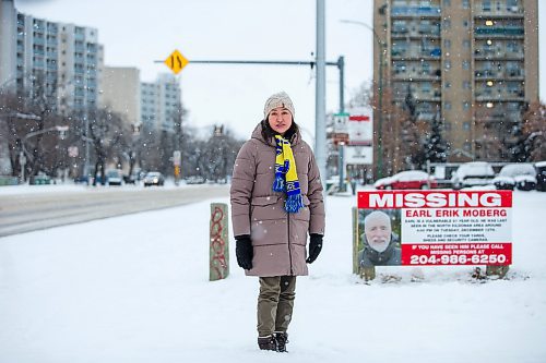 MIKAELA MACKENZIE / WINNIPEG FREE PRESS
	
Britt Moberg, daughter of missing 81-year-old Earl Moberg, in the area he was last heard from on Wednesday, Jan. 10, 2024. The Bear Clan was central in helping to organize and lead community searches. For Tyler story.
Winnipeg Free Press 2023