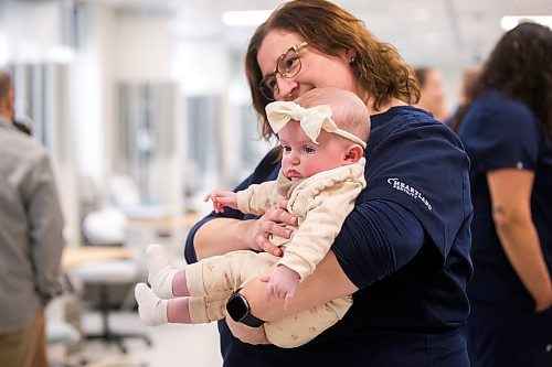 MIKAELA MACKENZIE / WINNIPEG FREE PRESS
	
Dr. Ola Haakman with baby Annie Sa, four months, at Heartland Fertility on Thursday, Jan. 11, 2024. For AV story.
Winnipeg Free Press 2023