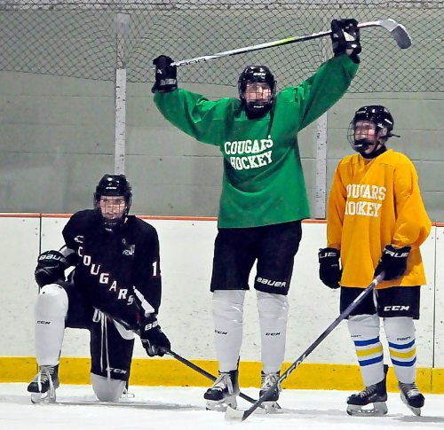 The undefeated Assiniboine Community College Cougars have only practiced since the Christmas break ended. Coach Tony Bertone has them ready for two games this weekend at J&G Homes Arena when the Lake Region State College Royals from Devils Lake, N.D., visit. Puck drops on Saturday at 7:30 p.m. while Sunday the rematch starts at 11:30 a.m. The Cougars won't play another home game until Feb. 17. (Jules Xavier/The Brandon Sun)